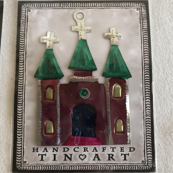 Oaxaca Christmas Ornament Handcrafted tin art  4.5” height 3.5” wide - Picture 2 of 6